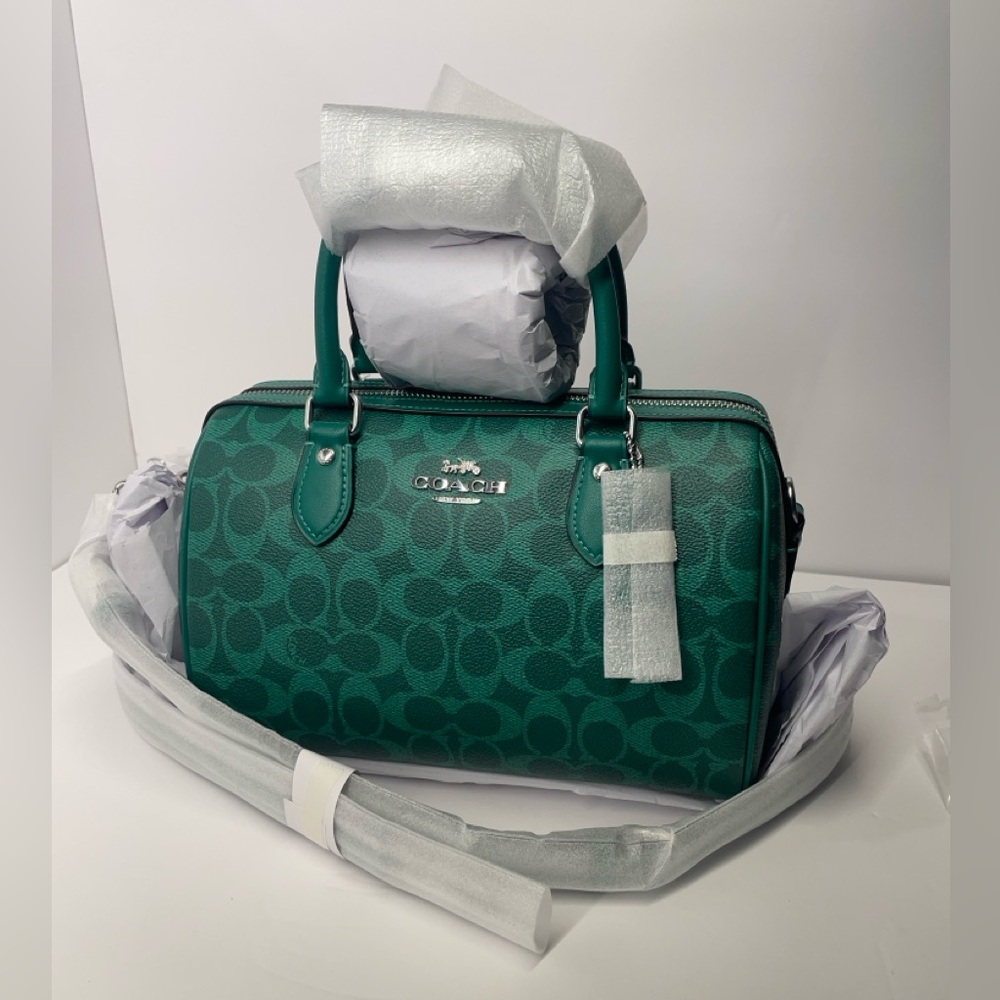 Coach Bright Jade Rowan Satchel *NEW*